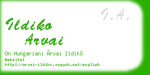 ildiko arvai business card
